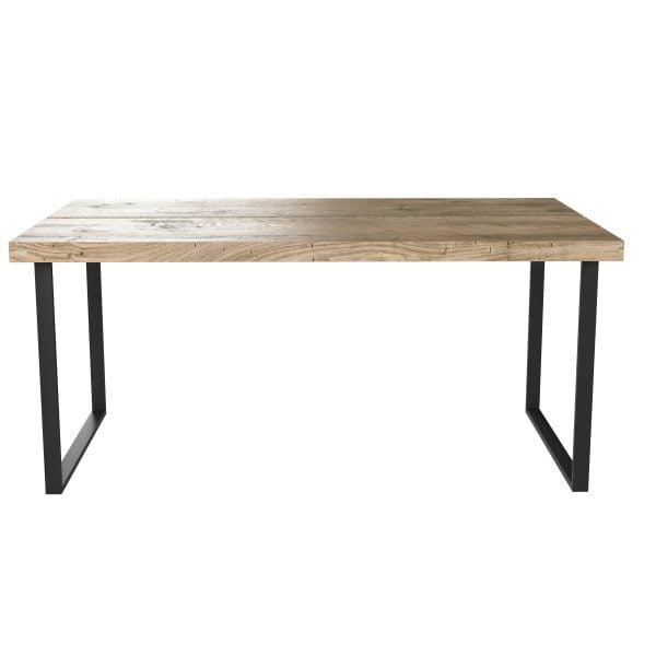 duży stół do jadalni wykonany na zamówienie z drewna i metalu